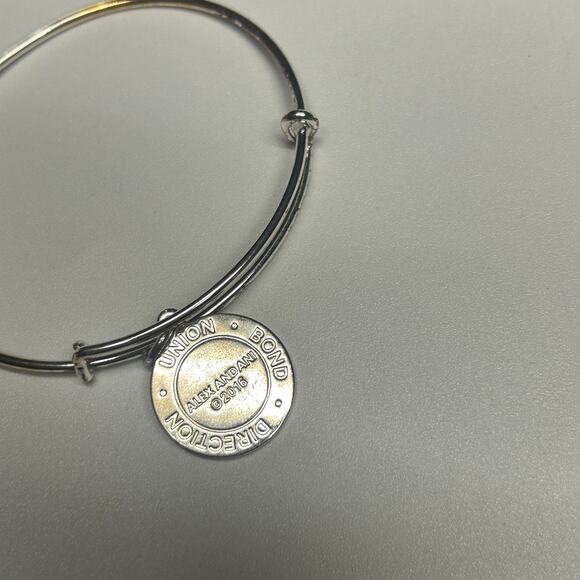 Alex and Ani Silver-Tone Bangle Bracelet Arrow of Friendship - Picture 5 of 5